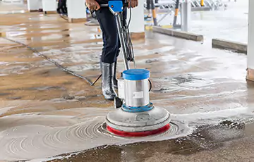 Deep Floor Scrubbing & Polishing